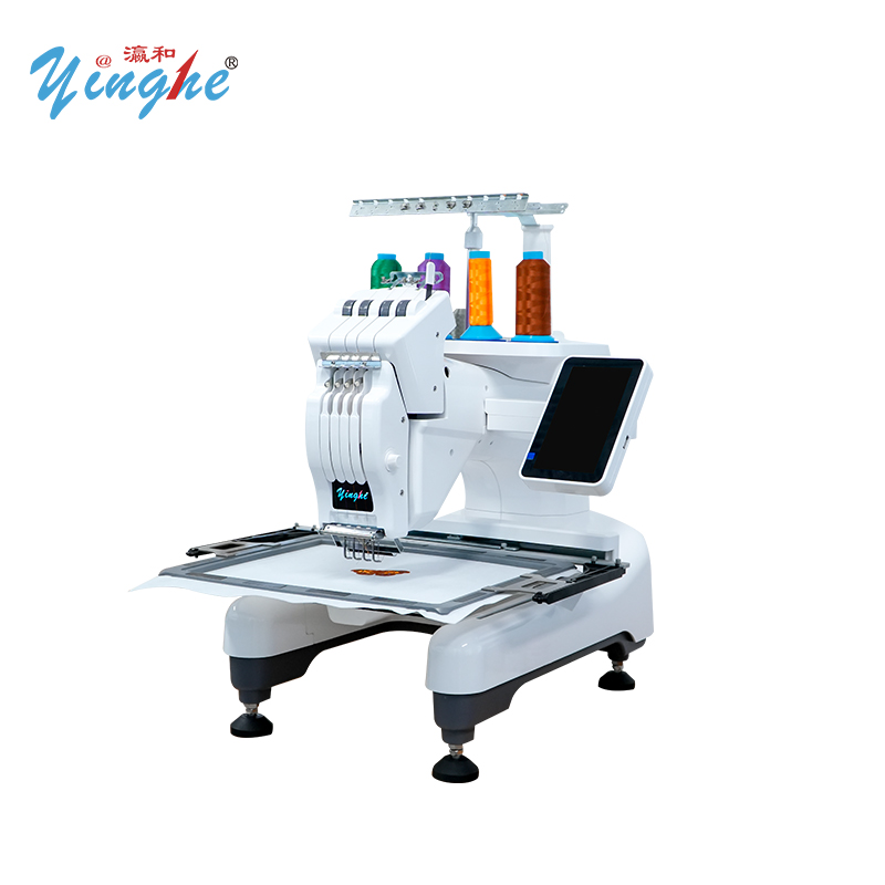 Automatic Domestic Household Embroidery Machine One Head Four Needles for T-Shirt Flat Embroidery